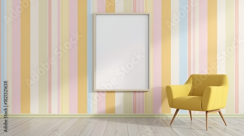 Title: Abstract Minimal Pastel Multicolor Concept Art Background