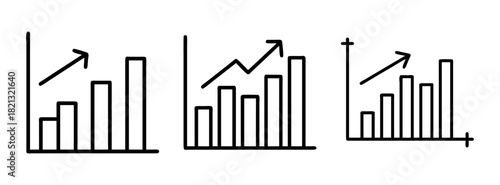 Growth chart infographic template for business and financial analysis presentation design element