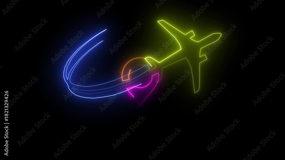 Sign Flight Animation Flying Plane Logo Animation, Airplane Reveal Logo, Aero Motion Logo ...