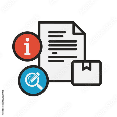 Information Document with Search and Package Icons.