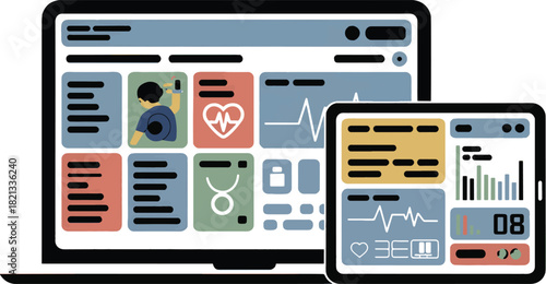 Digital Healthcare and Telemedicine Monitoring on Multiple Devices