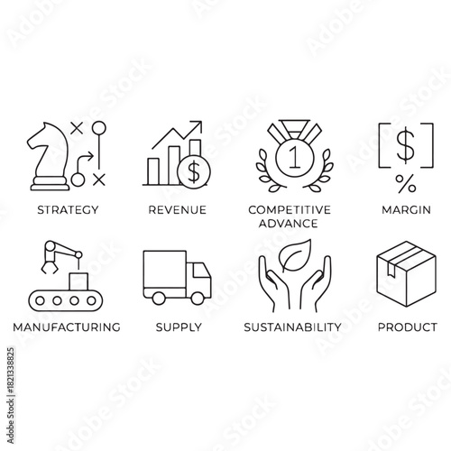 Profitable Business icon vector