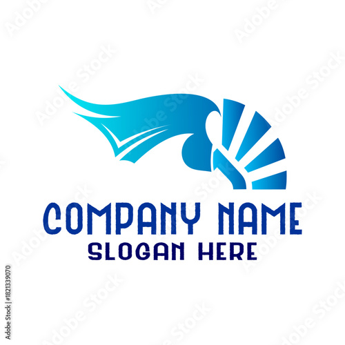 Blue Logo vector icon suitable for company