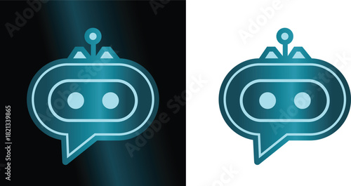 unique AI chatbot bubble icon