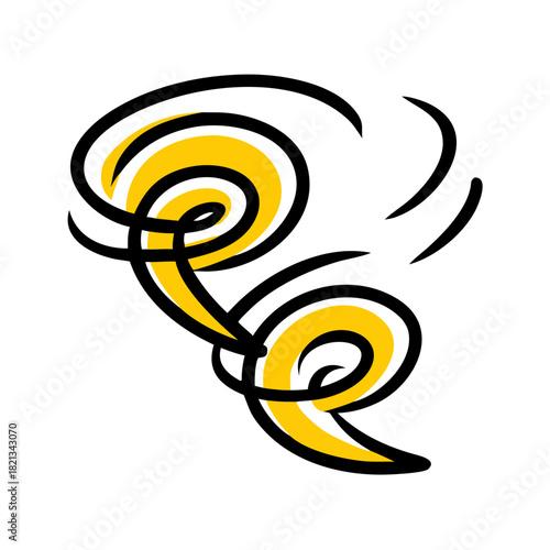 vector clip art cyclone icon on white background for web and graphic design