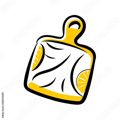 vector clip art cutting board on white background for web and graphic design