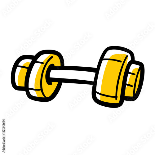 vector clip art dumbbells on white background for web and graphic design