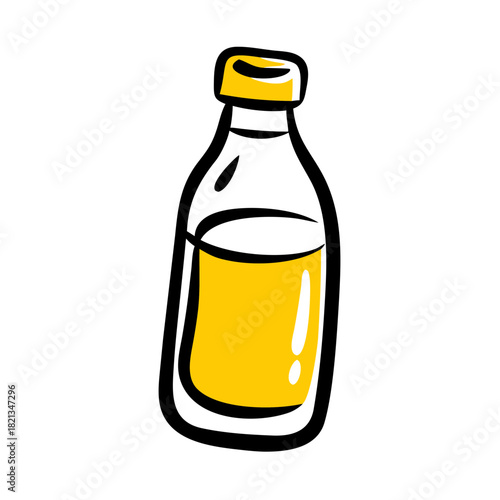 vector clip art milk bottle for web and graphic design