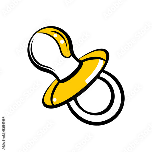 vector clip art pacifier on white background for web and graphic design