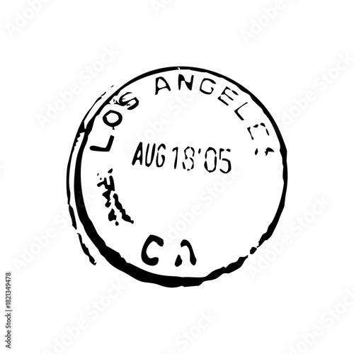 los angeles stamp