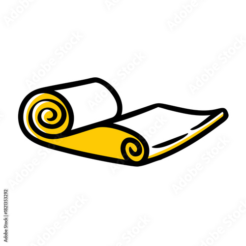 vector clip art yoga mat on white background for web and graphic design