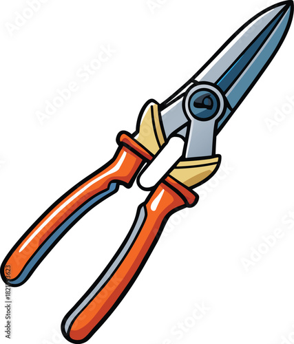 Vector art of pruning shears, also commonly known as secateurs.eps