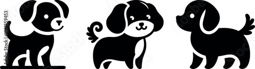 Multiple Puppy Silhouettes Design for Pet