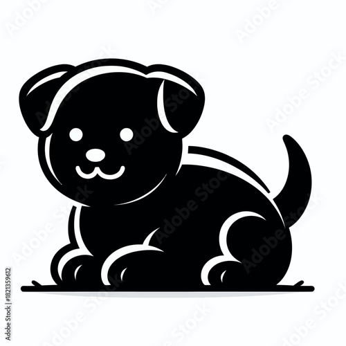 Cute Puppy Silhouette Design for Pet and Animal themed Products