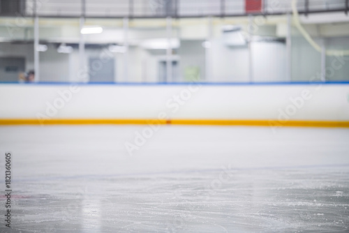 Photography Empty ice rink, ice texture background for product display, ice arena
