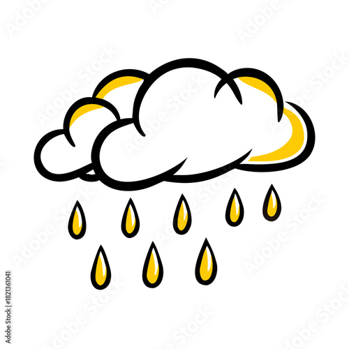 vector clip art heavy rain for web and graphic design