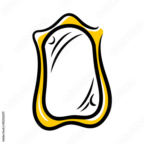 vector clip art mirror on white background for web and graphic design