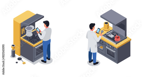 Isometric pottery tools and clay set for crafts and ceramics enthusiasts