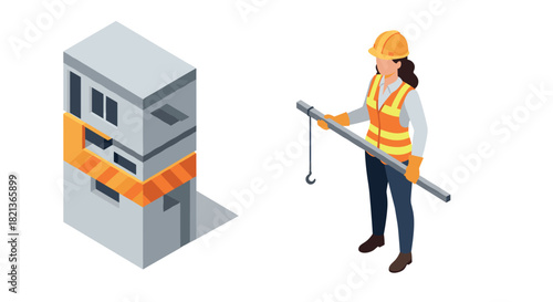 Crafting pottery in a cozy clay studio isometric art depiction of a traditional pottery workspace