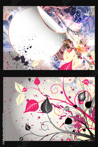 creative unique grunge flower background