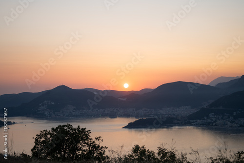 sunrise over the lake