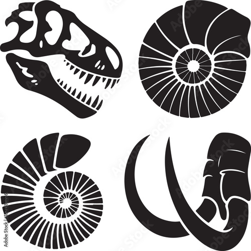 Fossil Collection Black Silhouettes