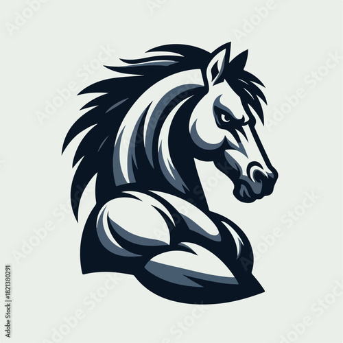Illustration of a muscular horse