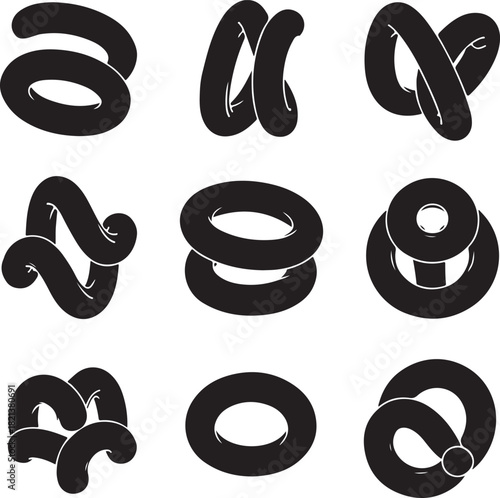 Abstract Knots Minimalist Design