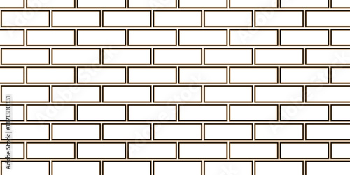 Geometric white brick wall row. brick pattern. paper texture pattern with row wallpaper pavement tile design.	