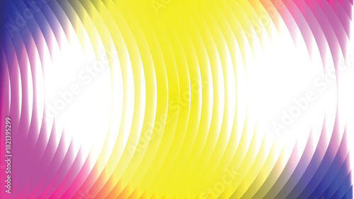 Bright, colorful background illustration with an abstract rainbow swirl and wave design pattern