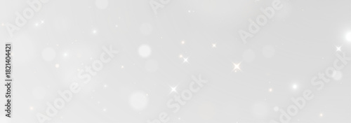 White Card with Golden Stardust and Sparkling Light