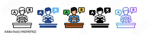 Language Learning multiple icon