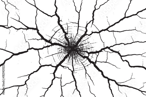 Wall Cracks Vector Texture Backgrounds.