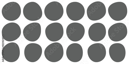 Blob shapes black collection vector design elements isolated. Random blob circles icon set. Isolated on a white background.