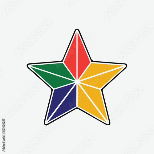 Colorful Druze Faith Star