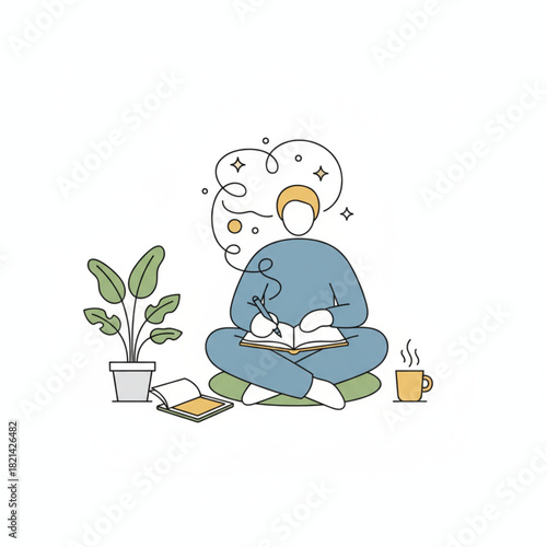 Writing Journaling vector illustration for business and technology concepts