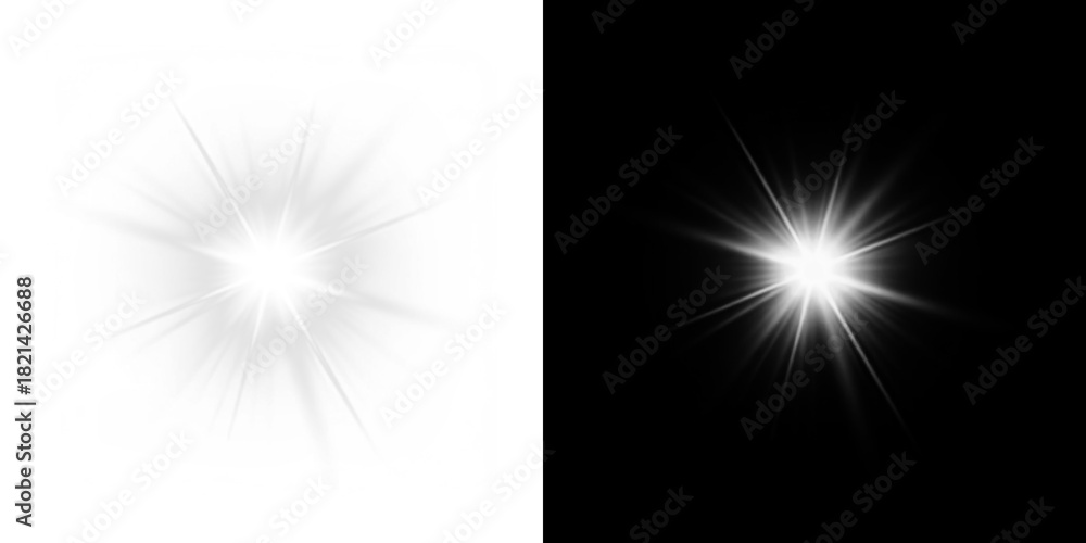 Fototapeta premium Enhance your projects with this bright light flare PNG overlay