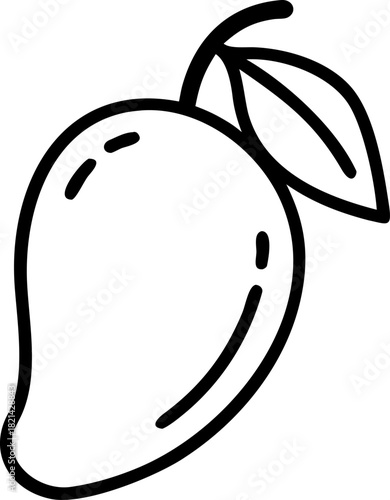 illustration of an mango with a worm