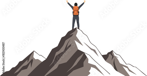 Conquering the Summit An Illustration of Achievement and Determination