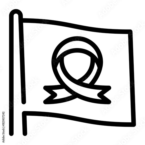 flag line icon