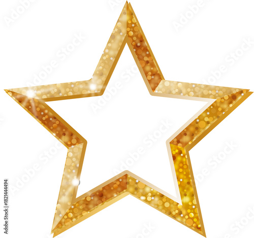 Luxury 3D Star Shape, Vector Isolated Star. ideal for representing top tier status, exclusive membership, or certified excellence and quality.