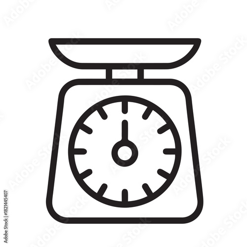 Simple Cooking Scale Vector Art

