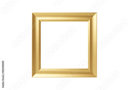 Gold Simple Square Frame SVG on Transparent Background