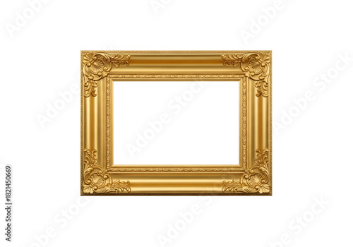 Gold Ornate Corner Frame SVG on Transparent Background