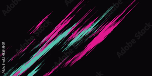 Car sticker wrap banner abstract sporty lines pink blue greenish grunge color combination brush storm thunder modern pattern racing motorsport.