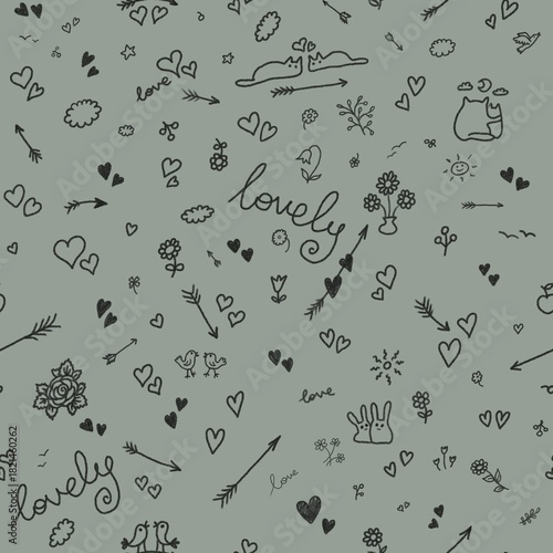 seamless pattern with music notes