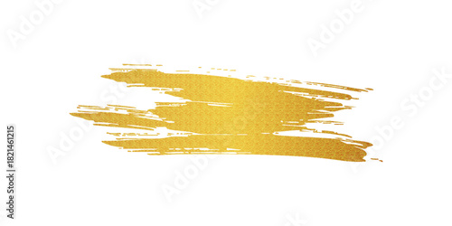 sparkle golden mascara brush strokes. Luxury decor of gold shiny foil. Modern Trendy design in Vector Illustration