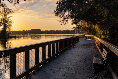 Sunset over Tarpon Lake, FL...