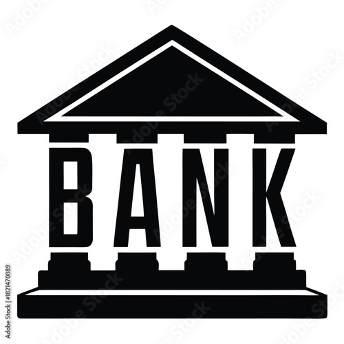 bank on white background