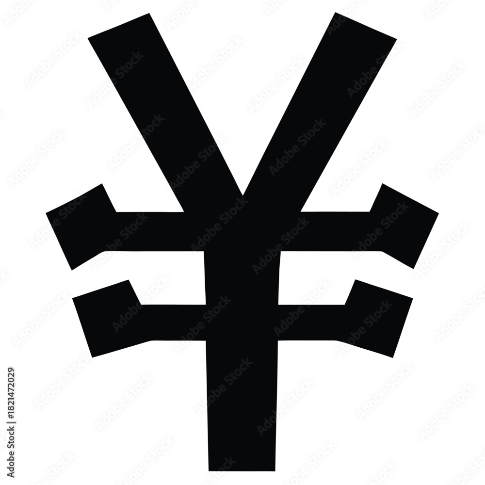 Obraz premium yen sign on white background